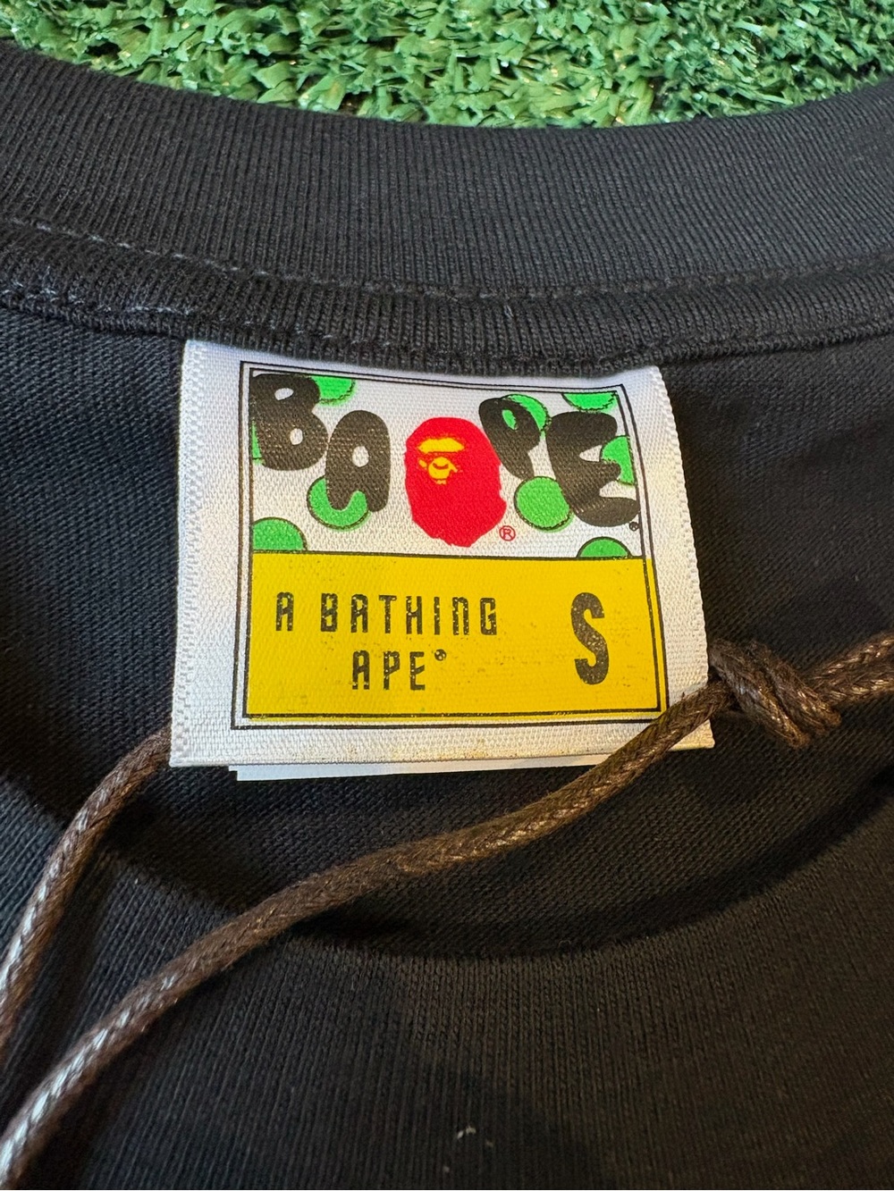 Bape Black Tee with Camo Ape Head and Script - Picture 7 of 9